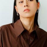 Line Enamel Waterdrop Earrings Red & Black - floysun