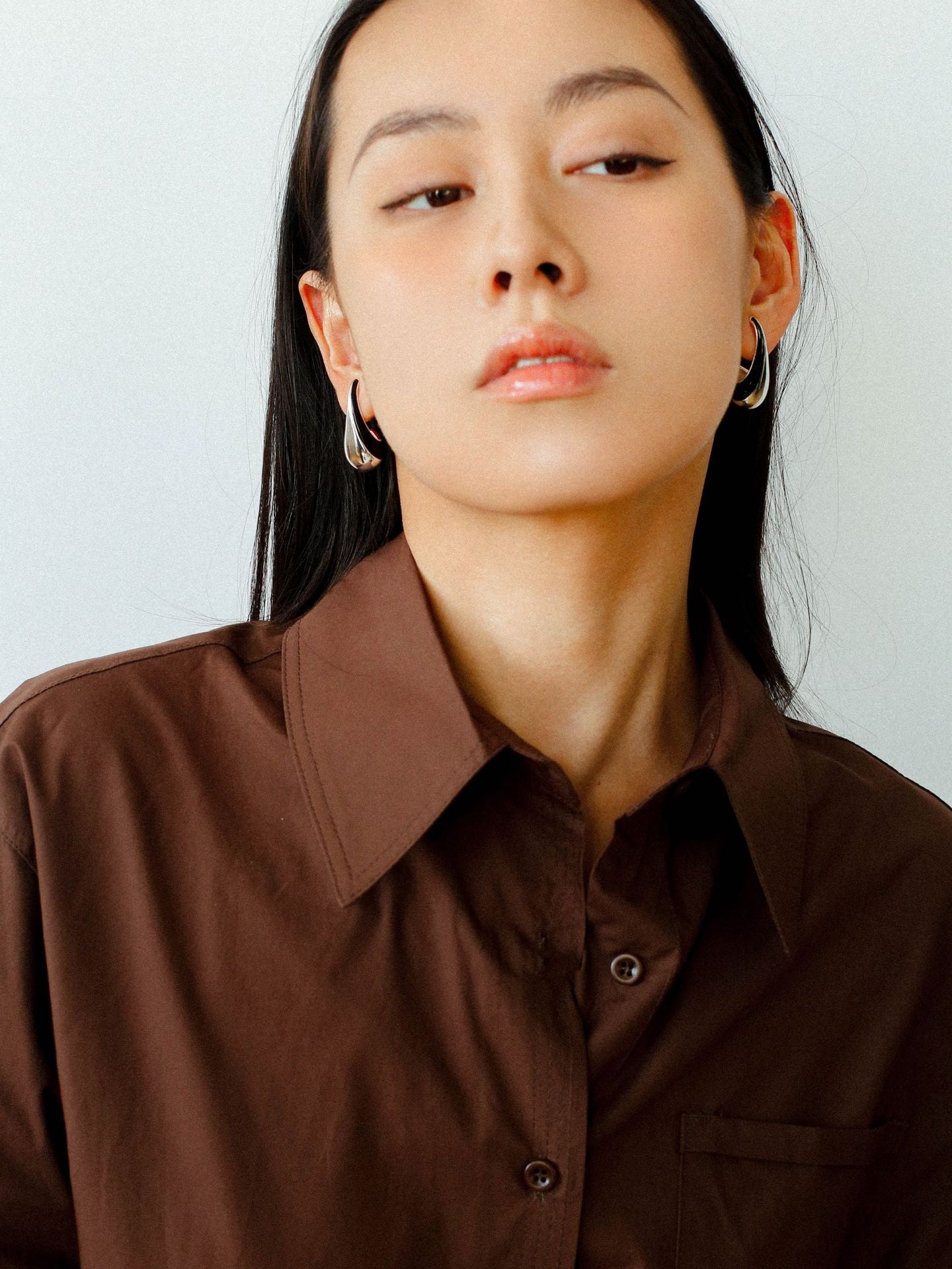 Line Enamel Waterdrop Earrings Red & Black - floysun