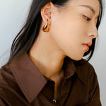 Line Enamel Waterdrop Earrings Red & Black - floysun