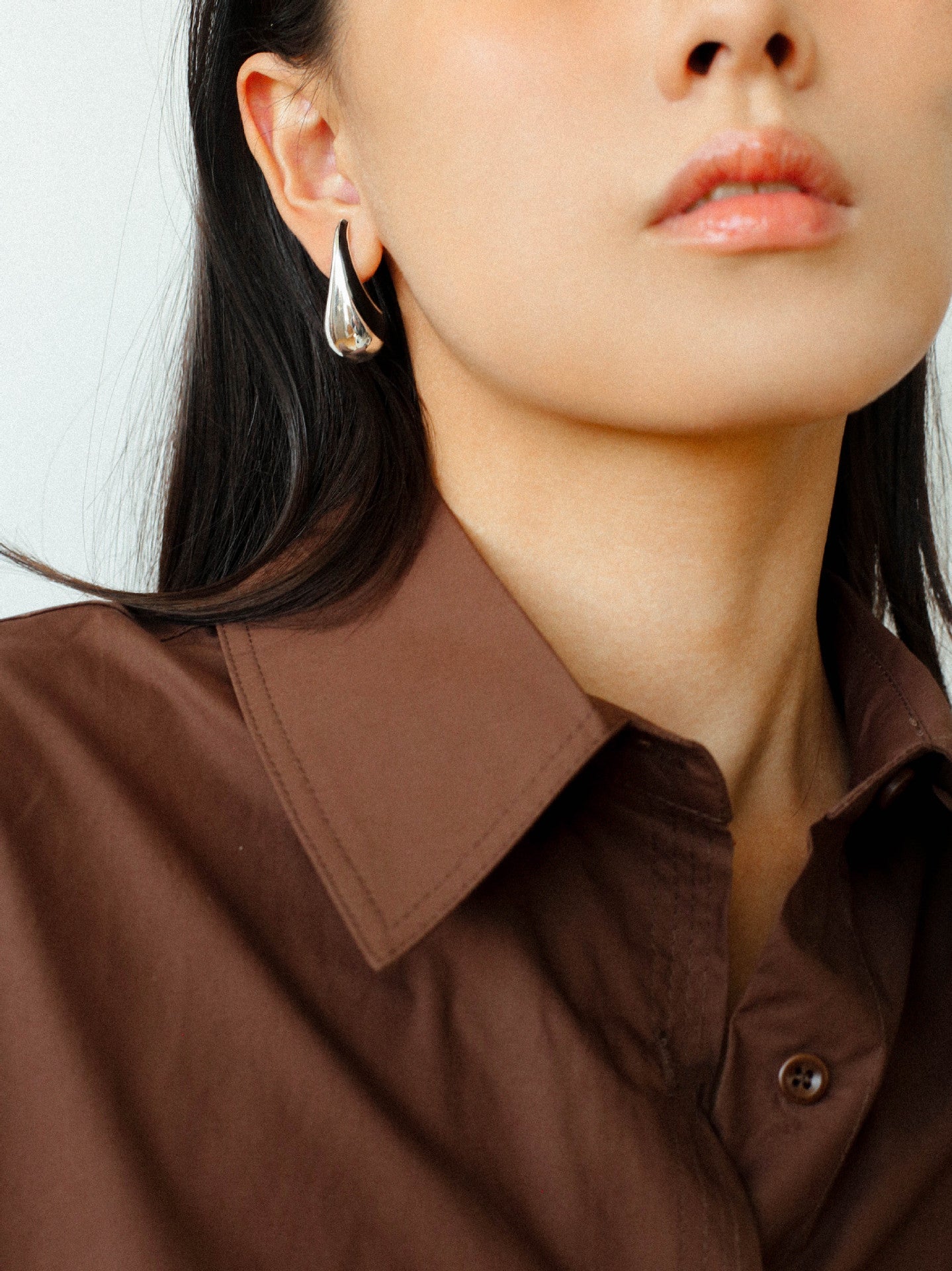 Line Enamel Waterdrop Earrings Red & Black - floysun