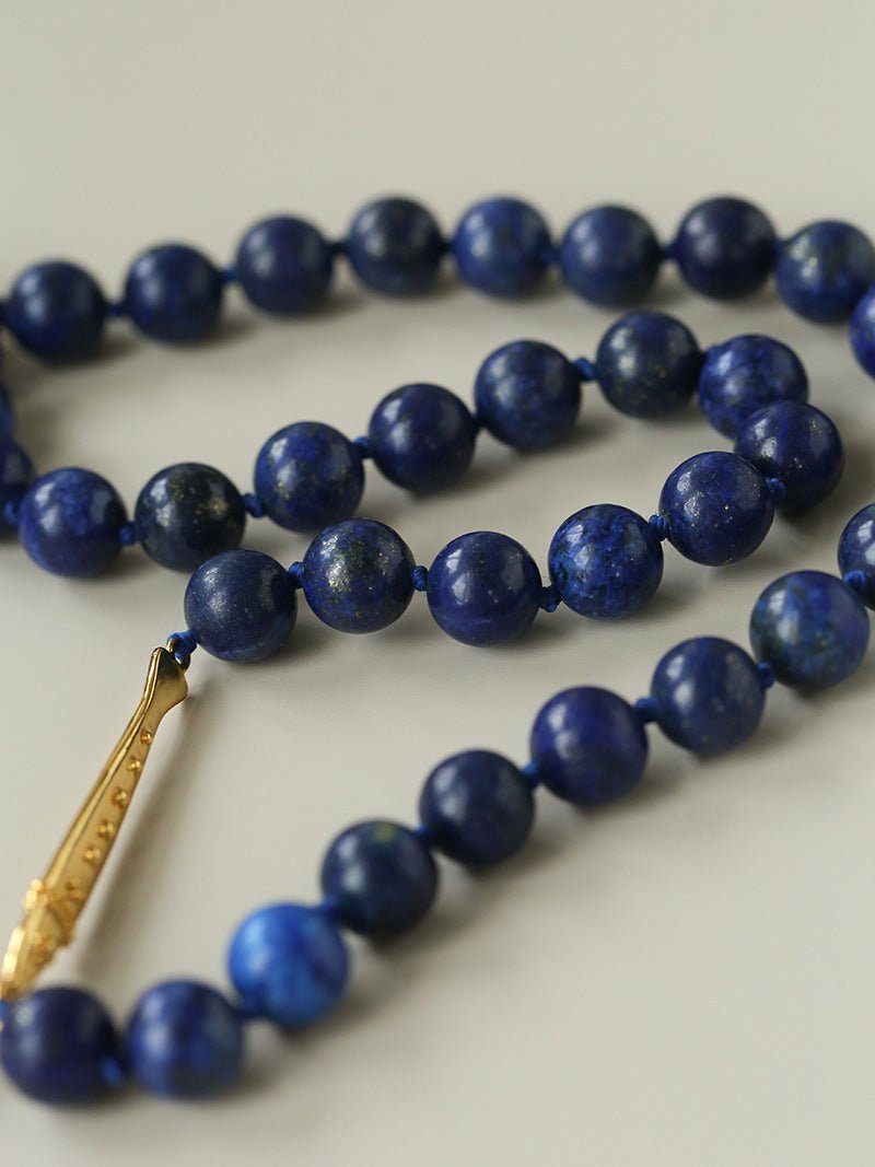 Little Fish Lapis Lazuli & Baroque Pearl Necklace - floysun