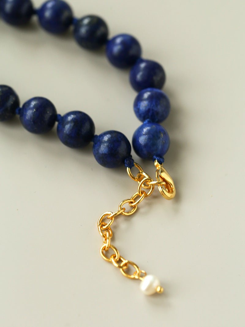 Little Fish Lapis Lazuli & Baroque Pearl Necklace - floysun