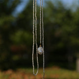 Long Baroque Pearl Pendant Necklace with Rice Pearls - floysun