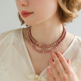 Long Multi - Colored Gemstone Beaded Necklace - floysun