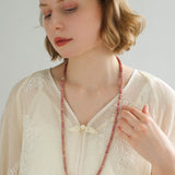Long Multi-Colored Gemstone Beaded Necklace - floysun