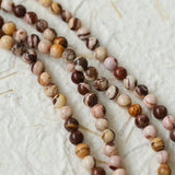 Long Multi-Colored Gemstone Beaded Necklace - floysun