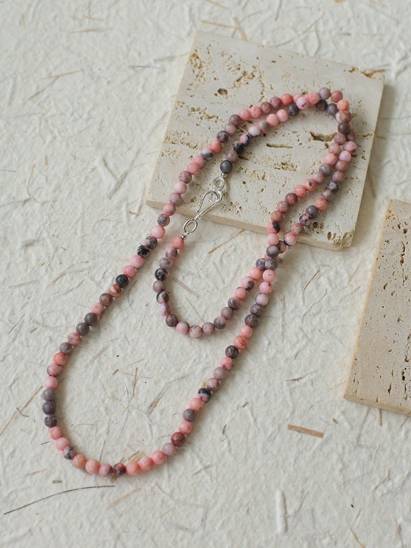 Long Multi-Colored Gemstone Beaded Necklace - floysun