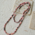 Long Multi-Colored Gemstone Beaded Necklace - floysun