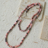 Long Multi-Colored Gemstone Beaded Necklace - floysun