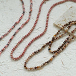 Long Multi-Colored Gemstone Beaded Necklace - floysun