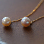 Long Pearl Threader Drop Earrings - floysun