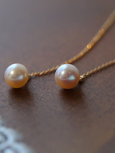 Long Pearl Threader Drop Earrings - floysun
