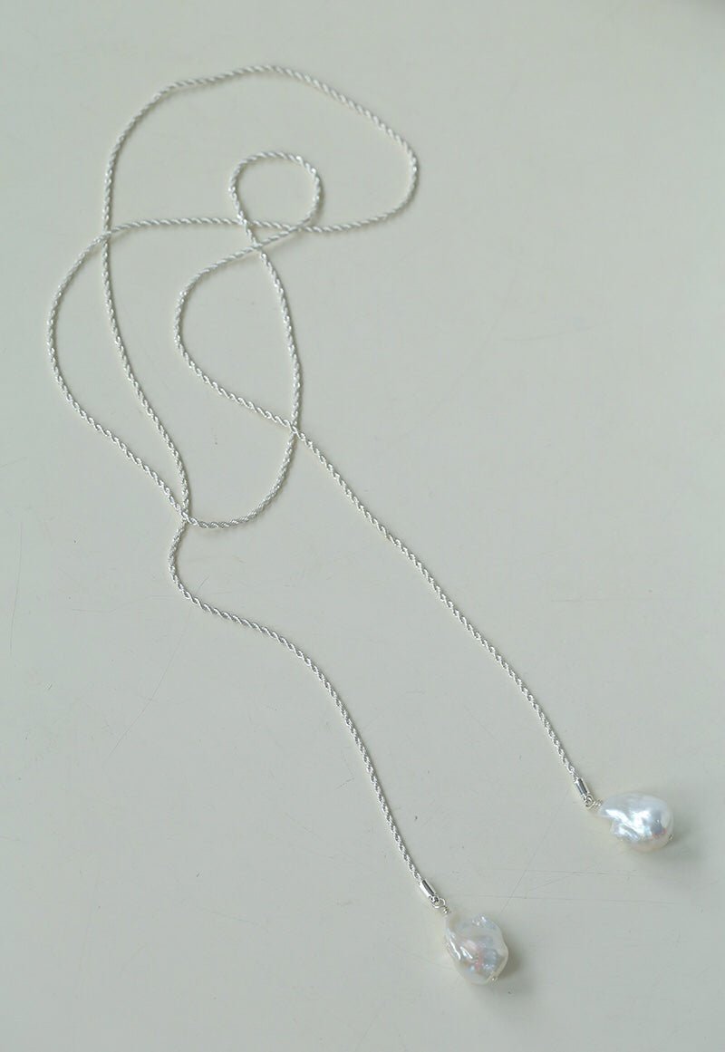 Long Twisted Chain Vintage Baroque Pendant Necklace - floysun