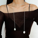 Long Twisted Chain Vintage Baroque Pendant Necklace - floysun
