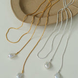 Long Twisted Chain Vintage Baroque Pendant Necklace - floysun