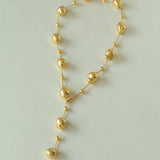Long Y - shaped Faux Baroque Chain Necklace - floysun