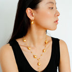 Long Y - shaped Faux Baroque Chain Necklace - floysun