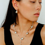 Long Y - shaped Faux Baroque Chain Necklace - floysun