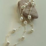 Long Y - shaped Faux Baroque Chain Necklace - floysun