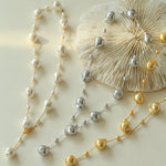 Long Y - shaped Faux Baroque Chain Necklace - floysun