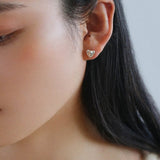Love Heart Stud Earrings - floysun