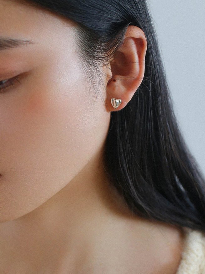Love Heart Stud Earrings - floysun