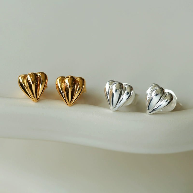 Love Heart Stud Earrings - floysun