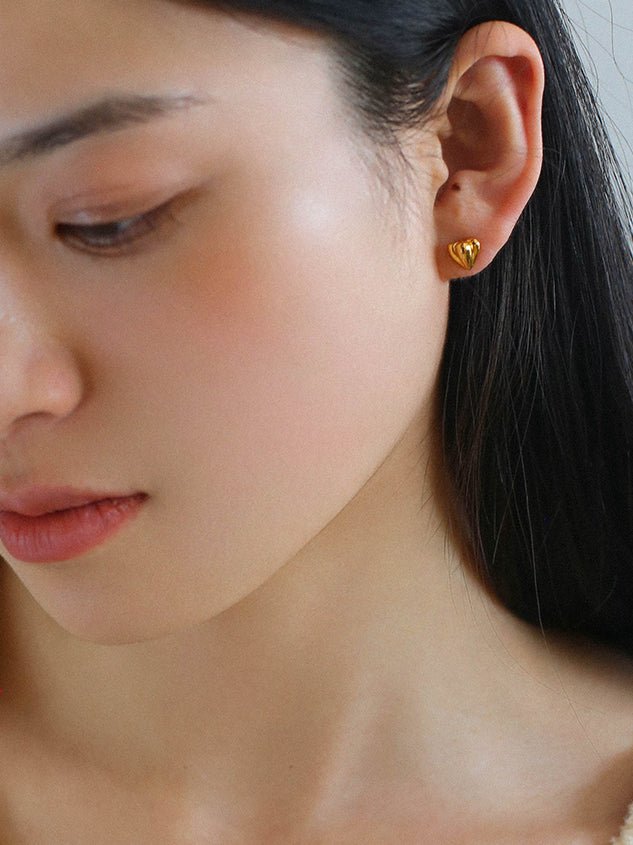 Love Heart Stud Earrings - floysun