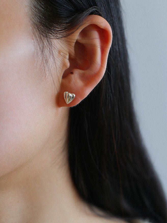 Love Heart Stud Earrings - floysun