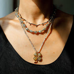 Lucky Clover Labradorite Charm Necklace - floysun