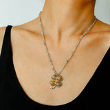 Lucky Clover Labradorite Charm Necklace - floysun