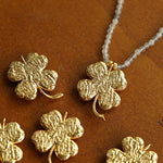 Lucky Clover Labradorite Charm Necklace - floysun