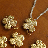 Lucky Clover Labradorite Charm Necklace - floysun