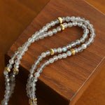 Lucky Clover Labradorite Charm Necklace - floysun