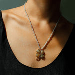 Lucky Four - leaf Clover Labradorite Charm Necklace - floysun
