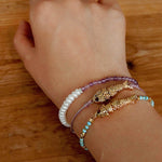 Lucky Little Fish Bracelet Turquoise Beads or Pink Cord - floysun