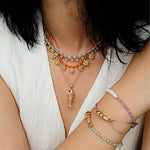 Lucky Little Fish Bracelet Turquoise Beads or Pink Cord - floysun