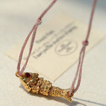 Lucky Little Fish Bracelet Turquoise Beads or Pink Cord - floysun