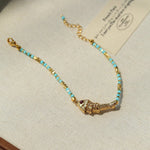 Lucky Little Fish Bracelet Turquoise Beads or Pink Cord - floysun