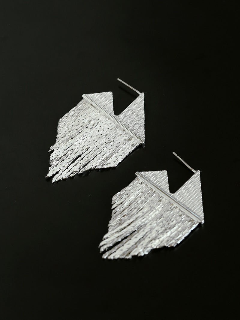 Luminous Series Shimmering Diamond Tassel Earrings - floysun
