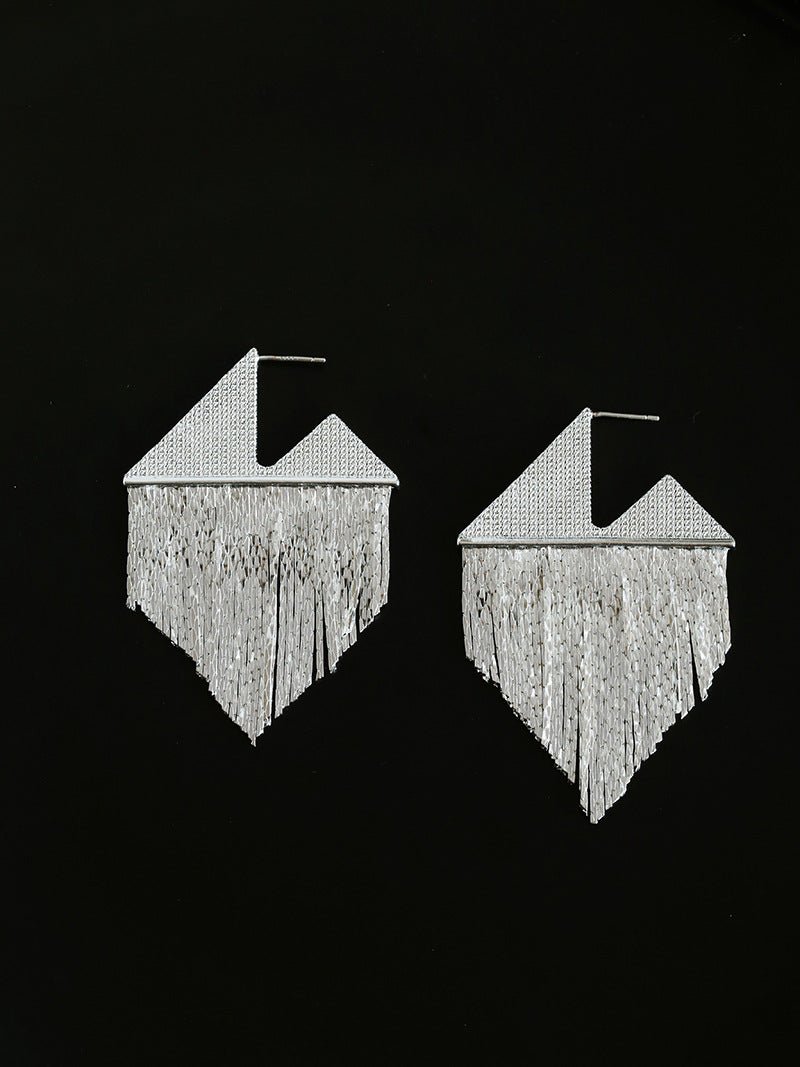 Luminous Series Shimmering Diamond Tassel Earrings - floysun