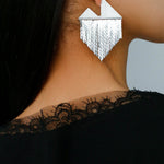 Luminous Series Shimmering Diamond Tassel Earrings - floysun