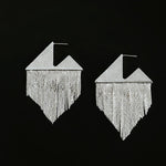 Luminous Series Shimmering Diamond Tassel Earrings - floysun