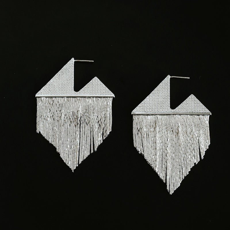 Luminous Series Shimmering Diamond Tassel Earrings - floysun