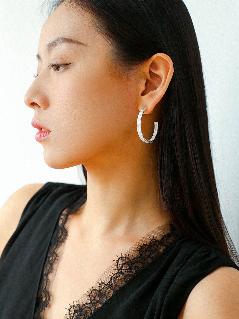 Luminous Series Shimmering Hoop Earrings - floysun