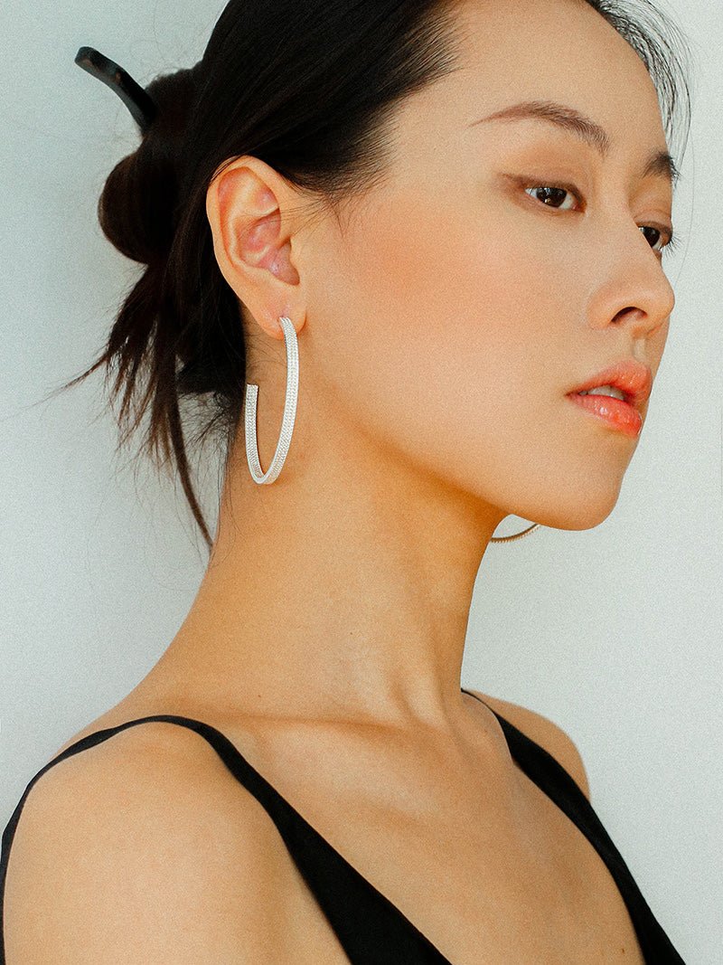Luminous Series Shimmering Hoop Earrings - floysun