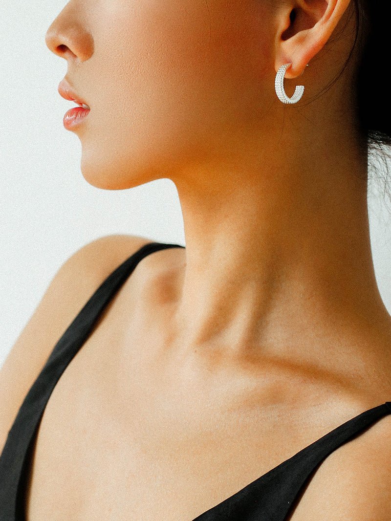 Luminous Series Shimmering Hoop Earrings - floysun