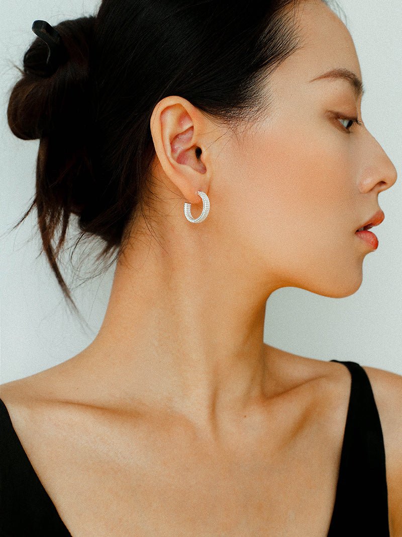 Luminous Series Shimmering Hoop Earrings - floysun