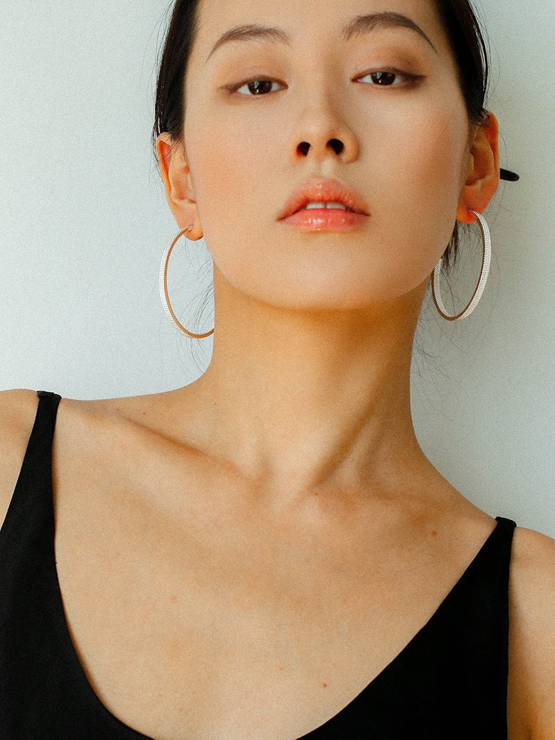 Luminous Series Shimmering Hoop Earrings - floysun