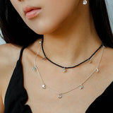 Lunar Eclipse Snake Chain Necklace Moon Phases Pendant - floysun